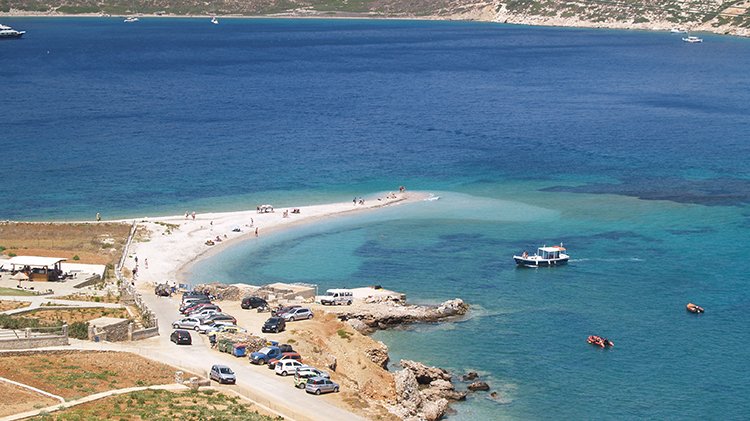 La plage d'Agios Pavlos
