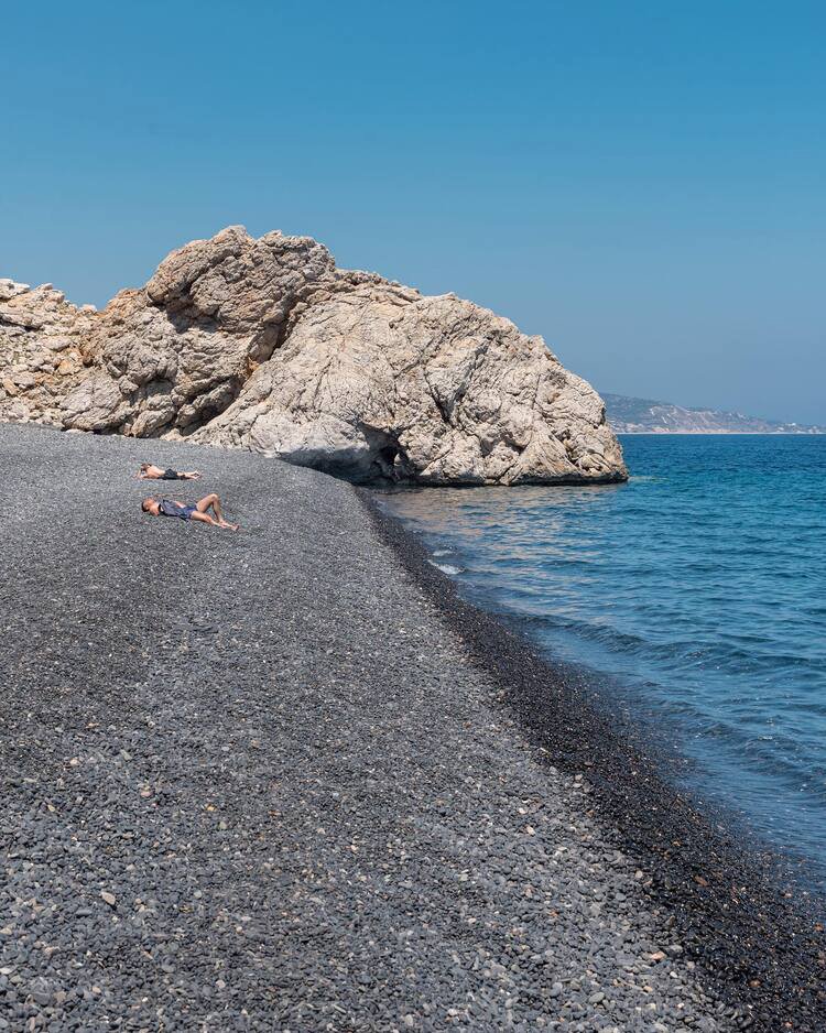 La spiaggia Mavra Volia