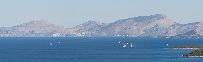 Sailing boats panorama