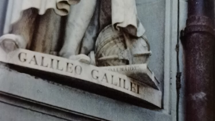 The statue of Galileo in Florence