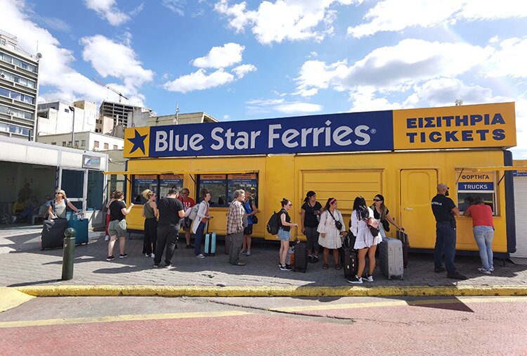 Blue Star Ferries ticket booth