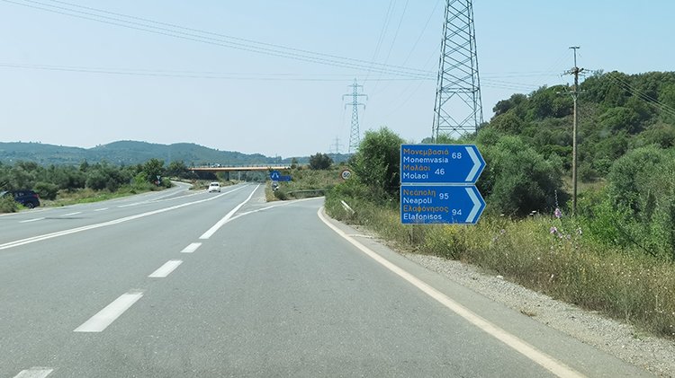 La tourner vers Monemvasia