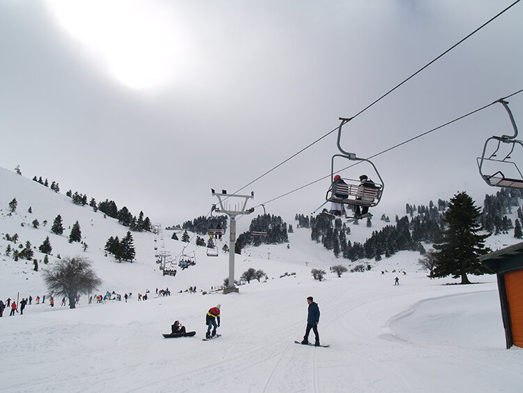 La remontée mécanique du ski resort