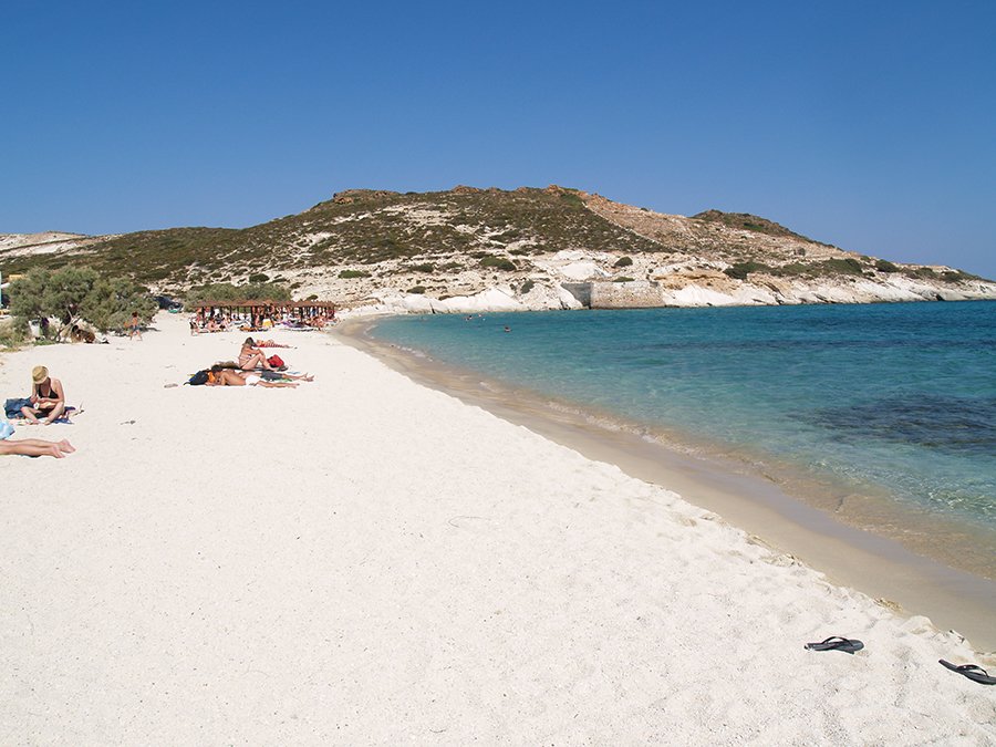 Plage de Prassa à Kimolos