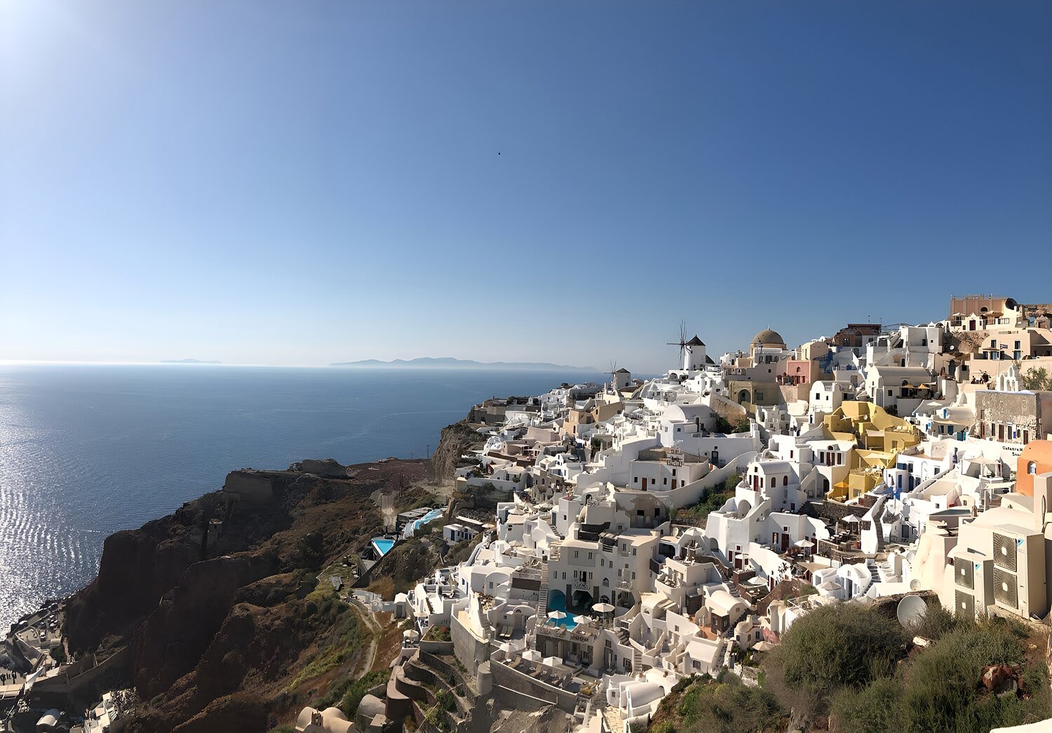 Vue d'Oia depuis le château